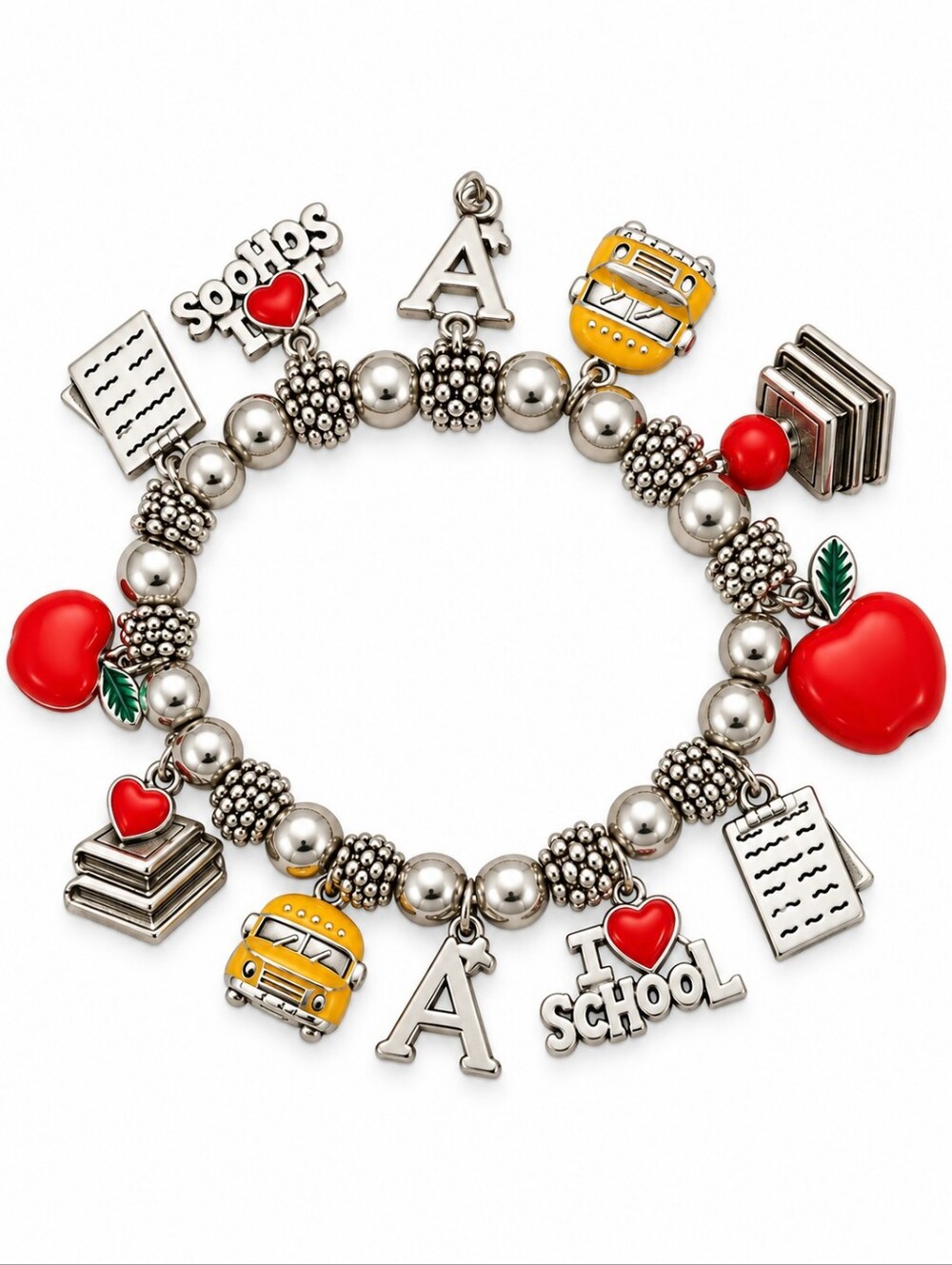 PREMIER DESIGNS School Days Teacher Charm Stretch Bracelet